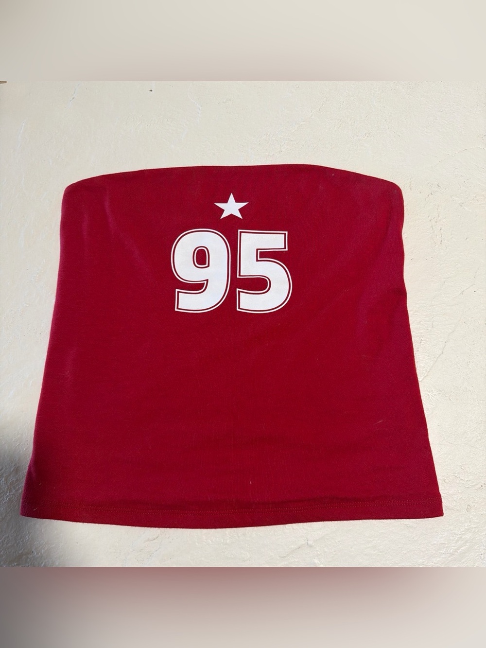 wild fable Red Crewneck Tee with White Logo